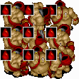 A cube (9) of frenzied Ogres